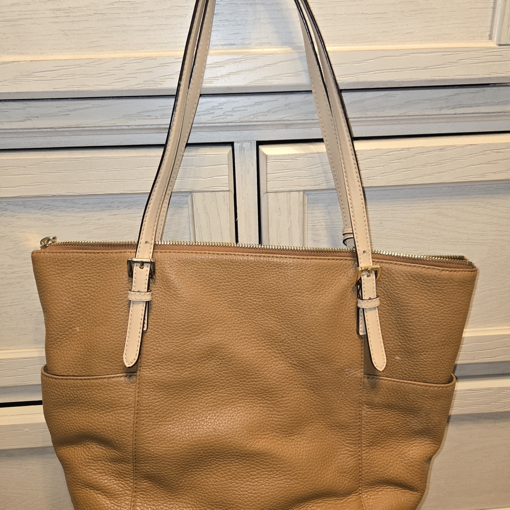 Michael Kors Tan Leather Tote Bag - Picture 3 of 5